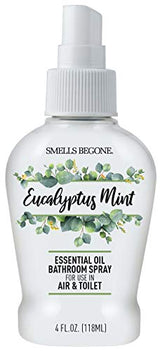 SMELLS BEGONE 4 oz Essential Oil Bathroom Spray - Instantly Eliminate Toilet & Bathroom Odors - Air Freshener Made with Essential Oils (Eucalyptus