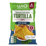 WiO SmartFoods™ Low Carb Tortilla Chips (Pack of 1, 8oz) - Fat-Free, Keto-Friendly, and Low Calorie Healthy Chips for Parties, Gatherings, and Daily