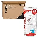 WypAll GeneralClean L30 Cloths Heavy Duty Cleaning Wipes (05843), Strong and Soft Bulk Paper Wipers, White (70 Sheets/Roll, 24 Rolls, 1,680 Sheet