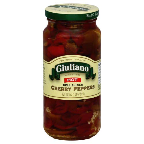 Giuliano Cherry Peppers Deli Sliced, Hot 16 OZ