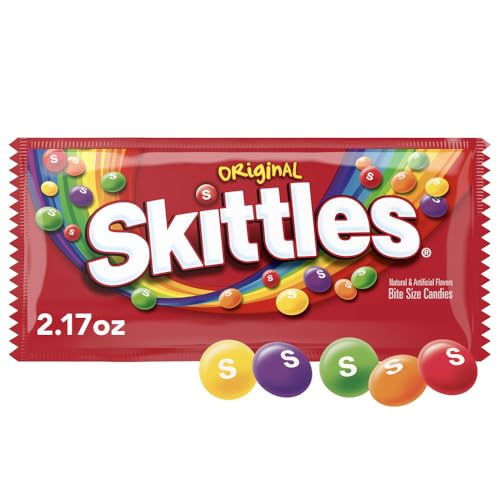 SKITTLES Original Chewy Candy, Full Size, 2.17 oz Bag