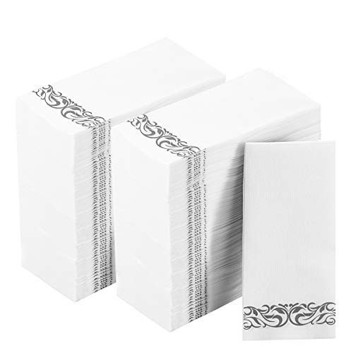 200 Disposable Hand Towels Soft and Absorbent Linen Feel Dinner Napkin Durable Decorative Bathroom Hand Napkins Good for Kitchen, Parties, Weddings