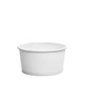Karat [6oz - 500 ct] Paper Ice Cream Cups, Disposable Soup Bowls, Dessert Bowls for Hot or Cold Food, 96mm Rim - White (FP-GFC6W)
