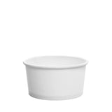 Karat [6oz - 500 ct] Paper Ice Cream Cups, Disposable Soup Bowls, Dessert Bowls for Hot or Cold Food, 96mm Rim - White (FP-GFC6W)