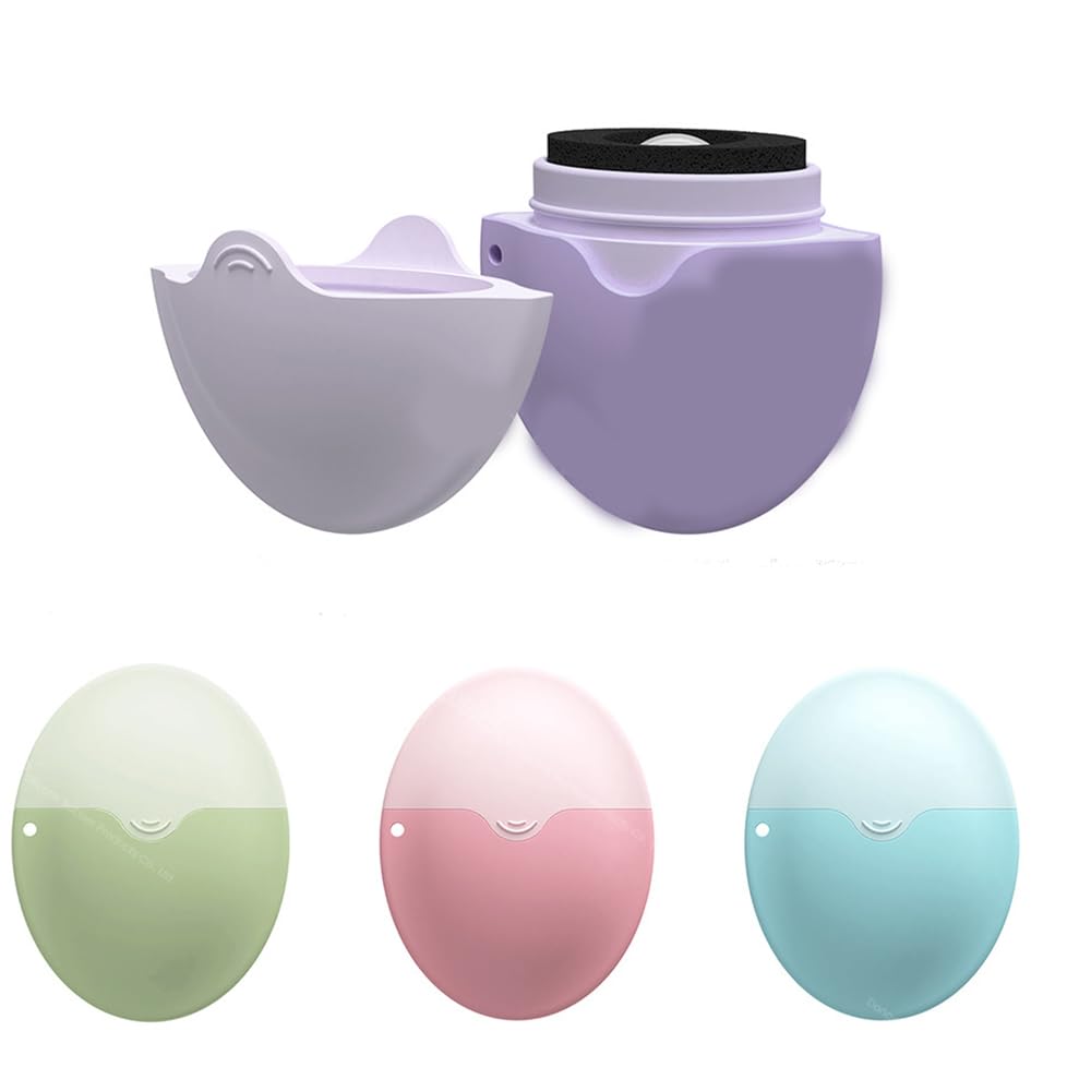 1 piece Silicone sunscreen applicator, portable body lotion applicator, water replenishing applicator (Purple)