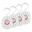 Arm & Hammer OdorBusterz ClosetMATE™, White Linen, 4 Count - Hanging Odor Absorber with Baking Soda, 360° Rotating Hook for Closets, Lockers & Storage