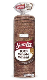 SARA LEE WHOLE WHEAT BREAD 100% PER LOAF 20 OZ