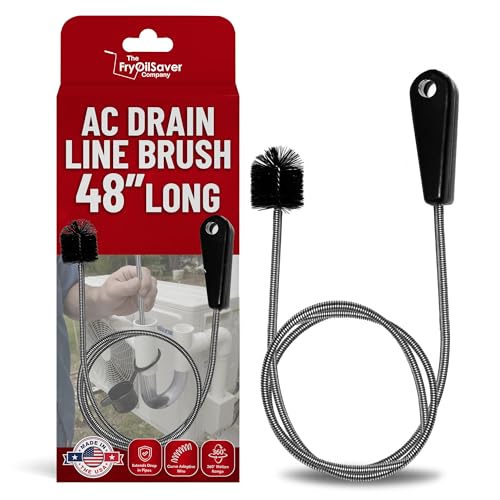 48" Flexible Tube Brush - Long Pipe Snake for Sink - AC Condensate Line Cleaning - Flexible Pipe Cleaner Brush for Hair, Food & Clog Removal - Cleaner