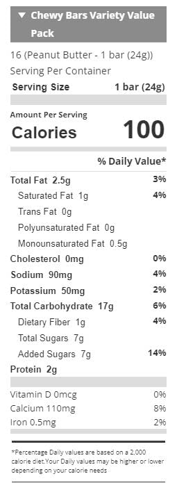 H-E-B Chewy Bars Variety Value Pack, Granola, Breakfast bars, Snacks, Smores, Chocolate chip, Smores, Peanut Butter Chocolate Chip (48 Bars)