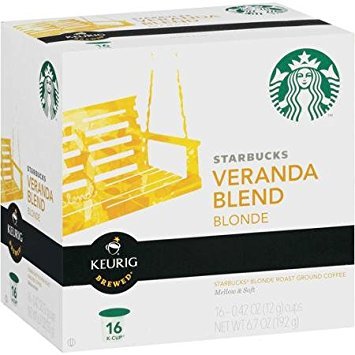 Starbucks Blonde Ground Coffee Keurig K-cups, Veranda Blend, 16ct (Pack of 2)