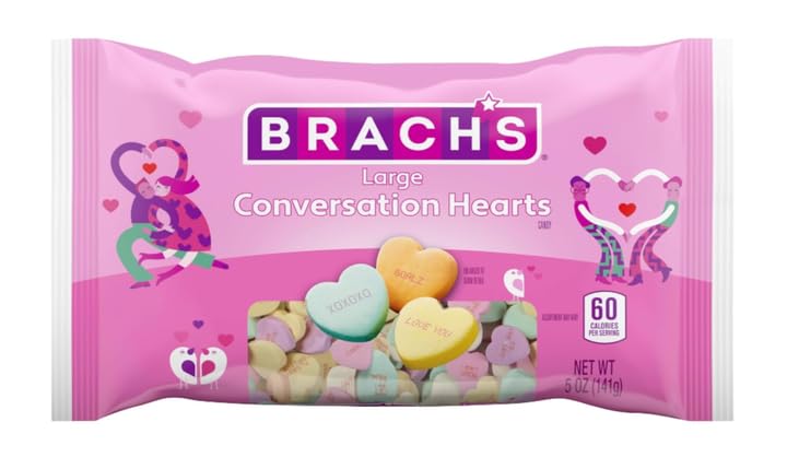 Brach's Large Conversation Hearts - 5 oz Bags - Pack of 2 - Classic Valentine's Day Candy That Generations Have Loved