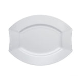 Party Essentials Party Supplies Fancy Plastic Dinnerware For Wedding/Birthday/All Occasions, 6" x 5", Dessert/Appetizer Plates, 20-Count, White Oval