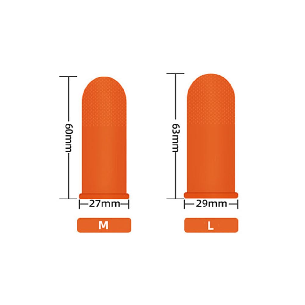 JuxLux 50 Pack Jewelry Making Finger Cots Reusable Finger Cot Anti-Static Finger Glove Protector Non-Slip Jewelry Polisher Finger Protective Cover