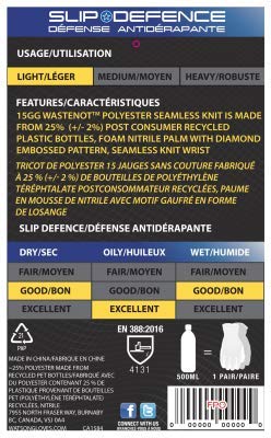 Stealth Watson Gloves Hero Sustainable Nitrile Coated Glove - Eco-Friendly, Made of Recycled Products, WasteNot Yarn (Extra Large)