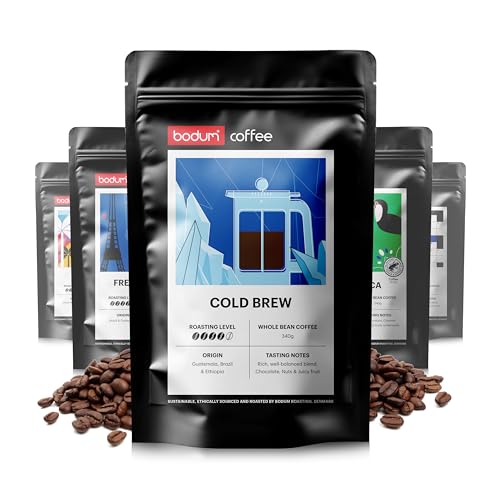 Bodum Roasting Cold Brew Coffee, Whole Bean, 12oz (340g) - Roasted in Denmark