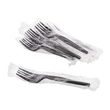Individually Wrapped Heavy Weight Plastic Fork (1000, Black Fork)