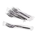 Individually Wrapped Heavy Weight Plastic Fork (1000, Black Fork)