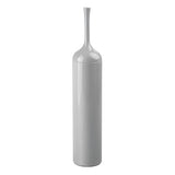 mDesign Extra Slim Compact Plastic Freestanding Toilet Bowl Brush and Holder for Bathroom Storage and Organization - Sturdy, Deep Cleaning, Covered