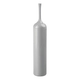 mDesign Extra Slim Compact Plastic Freestanding Toilet Bowl Brush and Holder for Bathroom Storage and Organization - Sturdy, Deep Cleaning, Covered