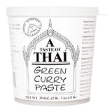 A Taste of Thai Green Curry Paste - Authentic & Natural Ready-to-Use Thai Curry Paste - Vegan, Gluten?Free & Non?GMO - Spicy, Fresh Flavor