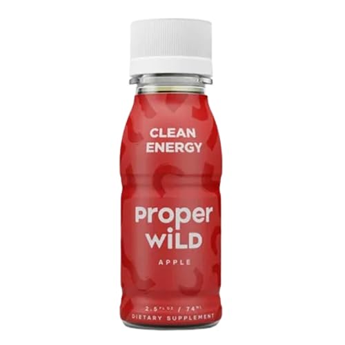 Proper Wild Shot Energy Apple 2.5 fl oz - Energy Shots - Proper Wild Juice Shots - Focus Factor for Work and Study