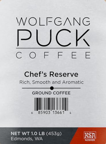 Wolfgang Puck Coffee, Chef's Reserve, Ground Coffee, 1-Pound, (Pack of 3) (014661)