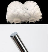 6PCS Toilet Brush Plastic Toilet Brushes Toilet Bowl Cleaner Brush Toilet Replacement Brush Bathroom Cleaning Brushes with Stainless Steel Handle