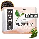 Numi Organic Breakfast Blend Tea | 100 Black Tea Bags | Assam, Ceylon & Darjeeling Black Teas | Caffeinated
