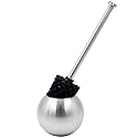 Eviva Elegant Round Toilet Bowl Brush and Holder - Metal Toilet Brushes for Bathroom with Holder - Modern Toilet Bowl Cleaner Brush Accent Piece