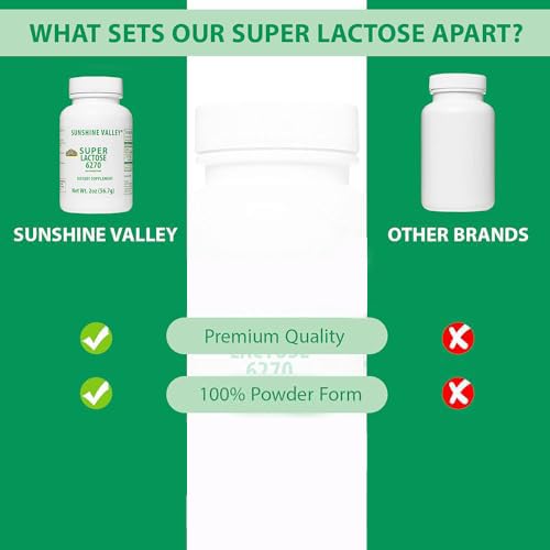 Sunshine Valley® Lactose Powder (Milk Sugar) - Fine White Powder for Baking, Cooking & Brewing, Versatile Ingredient for Food Mixtures & Recipes - 2
