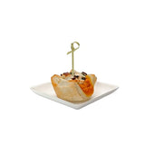 50ct 2.5" Tiny Sugarcane Square Eco-Friendly Disposable Plates Mini Square Plates for Desserts and Appetizers, Sustainable Party Wedding Catering