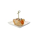50ct 2.5" Tiny Sugarcane Square Eco-Friendly Disposable Plates Mini Square Plates for Desserts and Appetizers, Sustainable Party Wedding Catering