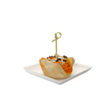 50ct 2.5" Tiny Sugarcane Square Eco-Friendly Disposable Plates Mini Square Plates for Desserts and Appetizers, Sustainable Party Wedding Catering