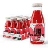 Pomona Organic Strawberry Juice (Pack of 12), Cold Pressed USDA Organic Juices with 100% Strawberries, No Added Sugar, Not From Concentrate, Vegan