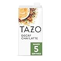 TAZO Decaf Chai Latte, Black Tea Concentrate, Easy-to-Serve Chai Tea for Everyday Lattes, Hot or Iced Tea and Mocktails, 32 oz Tea Mix Carton
