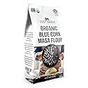 USDA Organic Blue Corn Flour 1lb, Flour for Tortillas, Sopes, and Mexican Dishes, Gluten-Free, Kosher and Vegan, Masa Flour for Baking, Just About