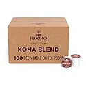 Don Francisco's Kona Blend Coffee Pods, 100 Count, Medium Roast, Compatible with Keurig Brewers