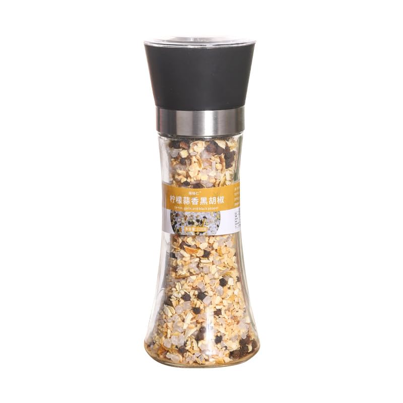 Zercumm120g(4.23Oz) Parsley Crushed Bottled Seasoning Fitness Mixed Seasoning Sea Salt Black Pepper Chives Vanilla Sea Salt Black Pepper (Lemon garlic