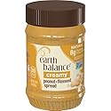 Earth Balance Creamy Peanut Butter and Flaxseed Spread, Vegan and Gluten Free, 16 oz