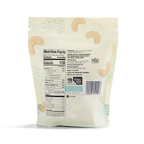 365 by Whole Foods Market, Organic Dry Roasted & Salted Cashews, 10 Ounce
