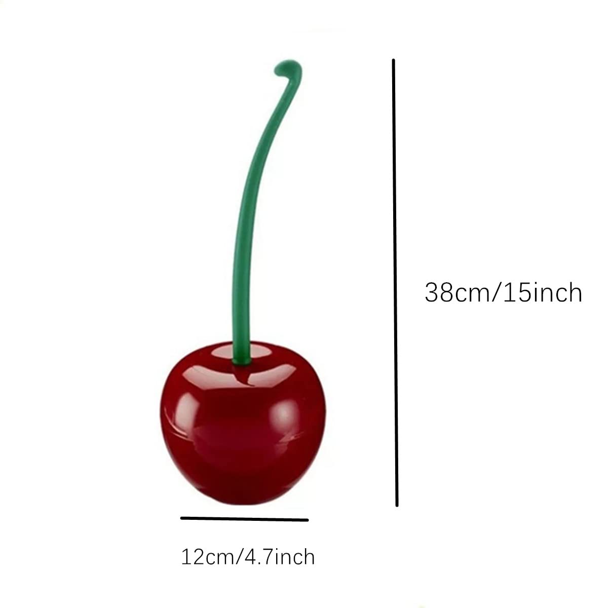 RUITASA Cherry Shape Toilet Brush, Toilet Bowl Brush Hold Combo Set, Toilet Bowl Brush Hold Combo Set, Standing Toilet Brush Set for Bathroom Toilet