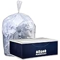 Plasticplace 4 Gallon Trash Bags ? 6 Microns ? Clear Garbage Can High Density Liners ? 17" x 18" (100 Count)