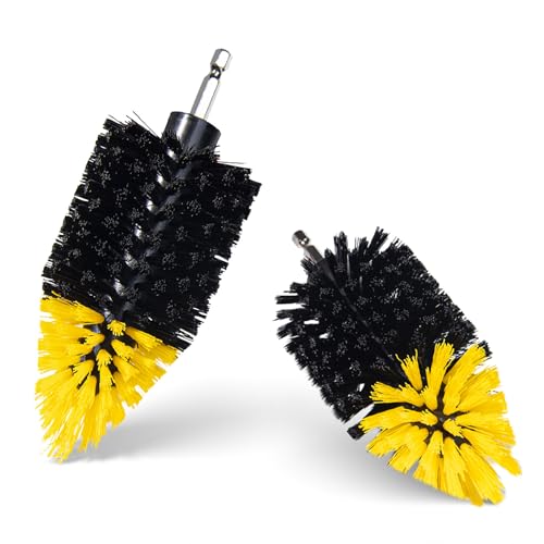 Prozwee 2PACK Tile Corner Drill Brush,Upgraded Powerful Scrubber Brush Made to Tackle Corner Stains,Cleaning Corner of Grout, Tiles, Sinks, Bathtub