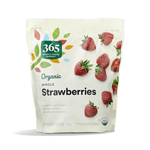 365 by Whole Foods Market, Organic Whole Strawberries, 32 oz, (Frozen)