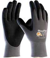 PIP Small MaxiFlex Endurance by ATG Black Nitrile Palm And Finger Coated Work Gloves With Nylon And Lycra Liner And Continuous Knit Wrist