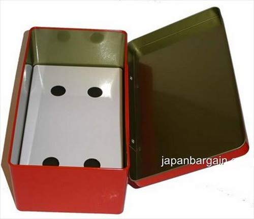 JapanBargain, Sushi Nori Kan Japanese Seaweed Container for Sushi Chef Japanese Restaurant, 8-1/2"x5", Half Sheet, Red Color, Made in Japan