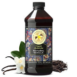 Organic Vanilla Alcohol?Free Flavor, 16 fl oz - Madagascar Bourbon vanilla, 100% natural, sugar?free, GMO?free, gluten?free, vegan, paleo, keto