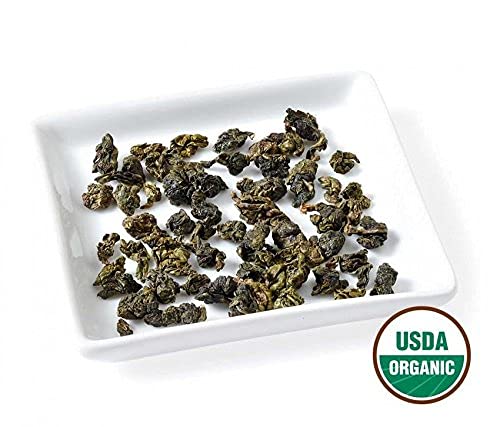 Golden Moon Tea Tie Guan Yin Oolong Tea - Organic Green Tea - Wulong Variety - Loose Leaf, Non-GMO - Half Pound (92 Servings)