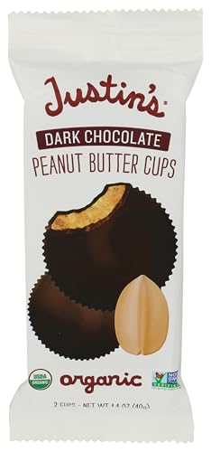 Justin's Organic Dark Chocolate Peanut Butter Cups, 1.4 oz