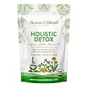 Heaven Blends Organic Holistic Detox Tea - USDA Organic - Spearmint, Dandelion, Burdock, Milk Thistle Seed, Fenugreek & Yellowdock Root - sugar free